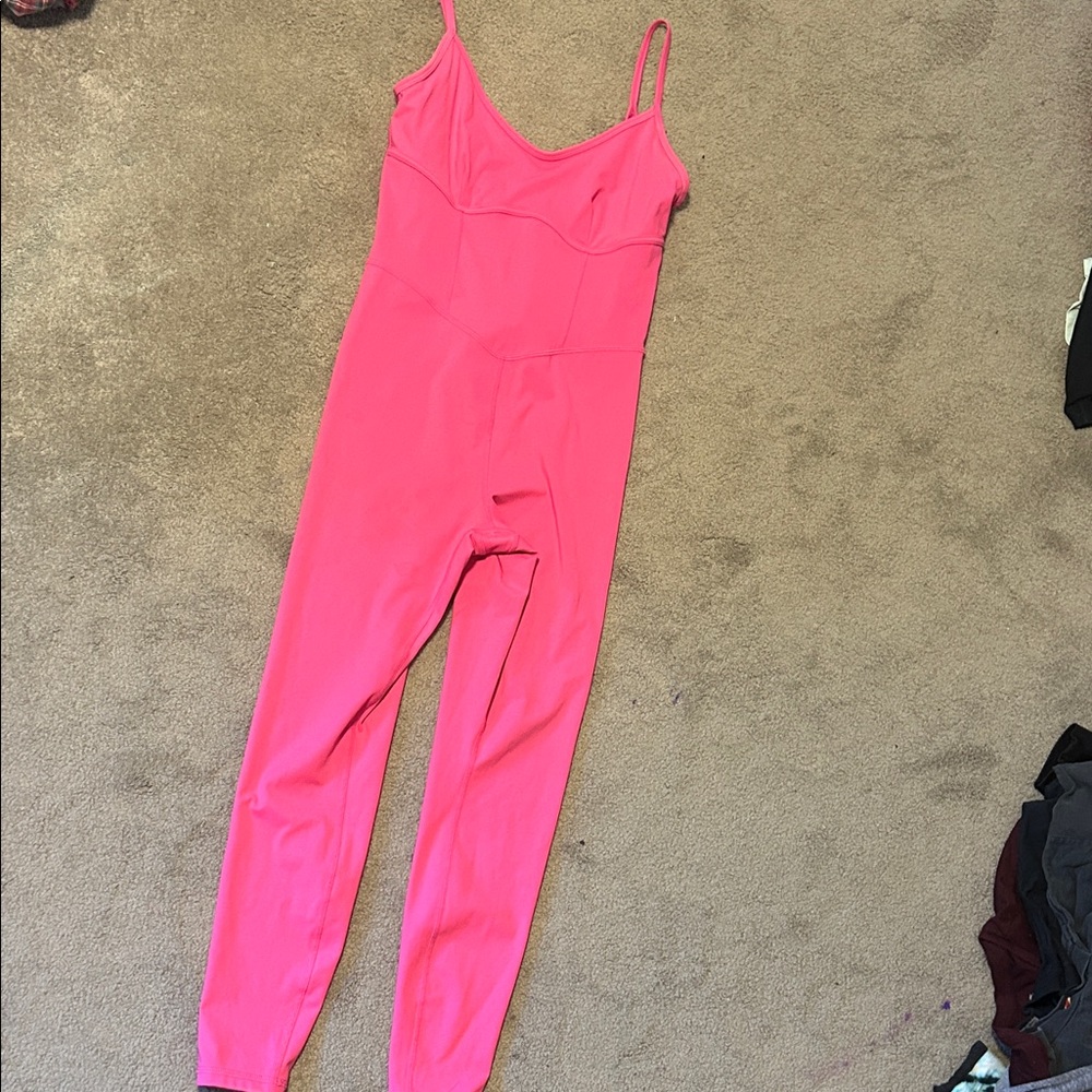 Pink Jumpsuit with Spaghetti Straps